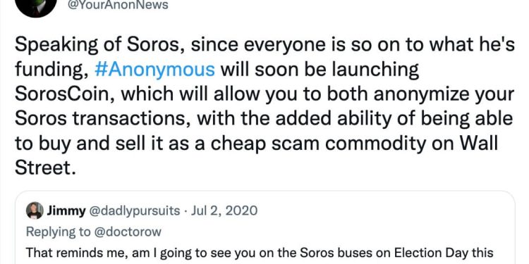 Anonymous, Hala Clinton için Çabalayan Soros İçin Saldırı İlan Etti