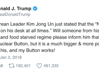 Twitter ‘Benim Nükleer Düğmem Daha Büyük’ Yazan Donald Trump’a Gelen Tepkilere Karşı Açıklama Yaptı