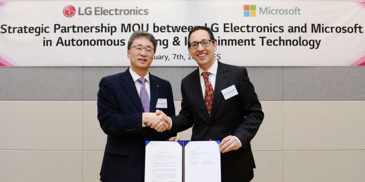 LG, Yapay Zekaya Dayalı Otomobil Stratejisi için Microsoft ile Ortaklık Başlattı