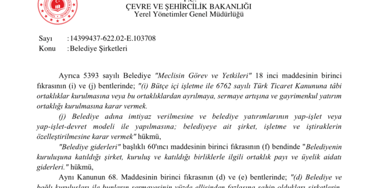 Belediye Başkanı Yetkileri Genelge ile Alınabilir mi?
