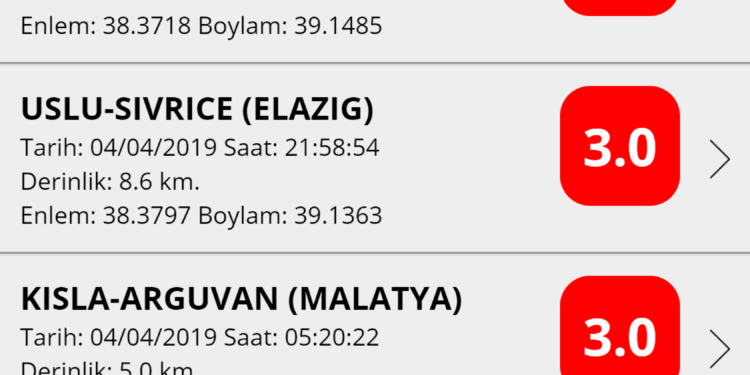 Ülkenin Deprem Analizi için Bu Mobil Uygulamayı Yükleyin