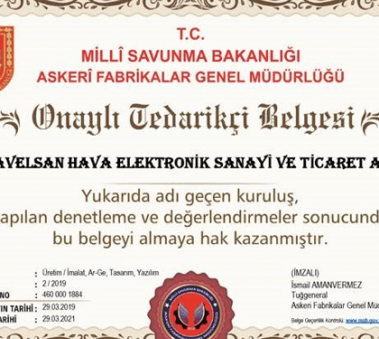HAVELSAN, Askeri Fabrikalar Onaylı Tedarikçisi Oldu