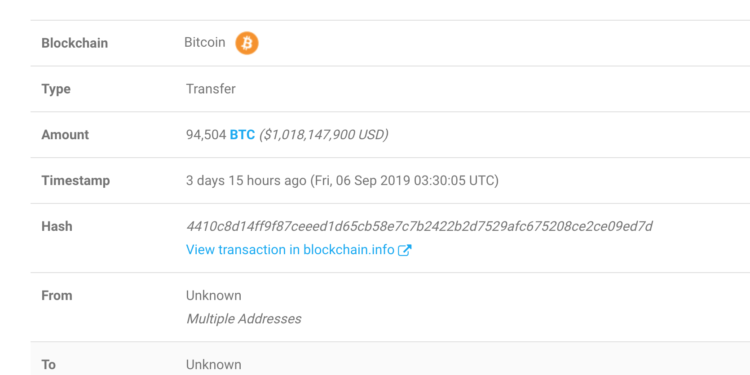 Esrarengiz 1 Milyar $’lık Bitcoin Transferi Tartışılıyor