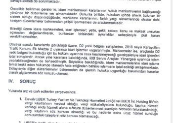 Bilirkişi Uber için “Haksız Rekabet” Raporu Verdi