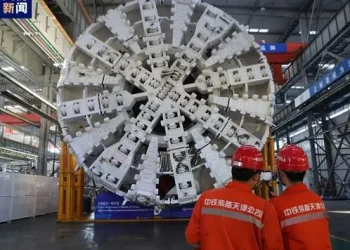Çin’den Türkiye’ye İhraç Edilecek Dev Tünel Delme Makinesi Üretim Hattından Çıktı