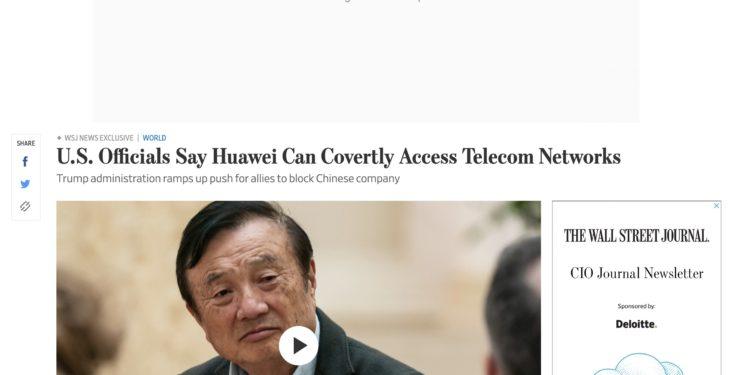 ABD, Huawei’nin Telekom Ağlarına Arka Kapı Erişimi Bıraktığını Kanıtlayabileceğini Söyledi