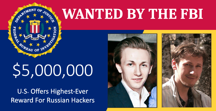 FBI 2 Rus Hacker için 5 Milyon Dolarlık Ödül Koydu