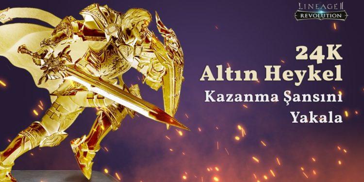Lineage 2: Revolution’dan 5 Oyuncuya 24 Ayar Altın Heykel