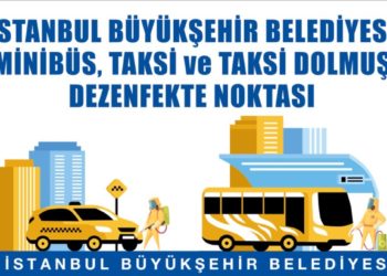İstanbul’da Taksi, Minibüs ve Dolmuşlar Dezenfekte Ediliyor