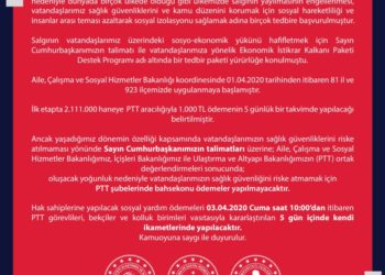 Şubelerin Önünde Kuyruklar Oluşunca PTT Ödemeleri Evde Yapma Kararı Aldı