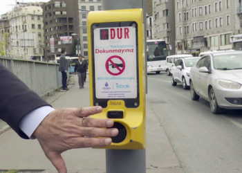 İBB’den Covid -19’a Karşı “Temassız Yaya Butonu”