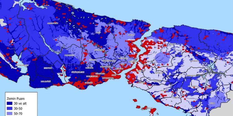 İstanbul Deprem Haritası Yayınlandı