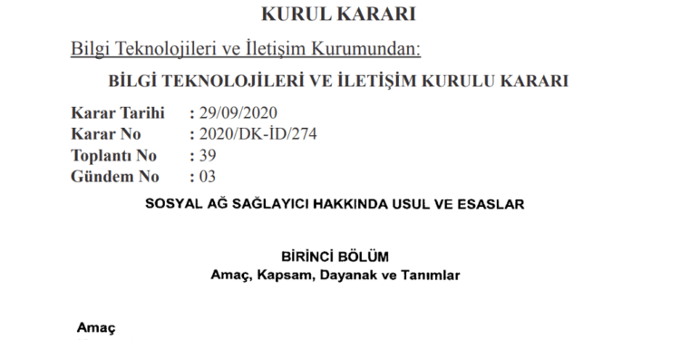 BTK, Sosyal Medya Sağlayıcılığı Hakkında Usül ve Esasları yayınladı