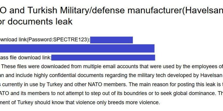 Nato ve Havelsan’ın Hassas Belgelerinin Sızdığı İddia Ediliyor