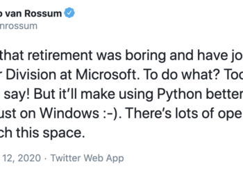 Python Yaratıcısı Guido Rossum, Artık Microsoft’ta Çalışmaya Başladı