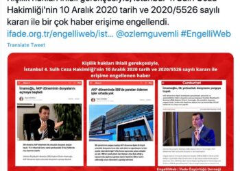 Ekrem İmamoğlu’nun “İBB Eski Yönetimine Yolsuzluk Suç Duyurusu” Haberlerine Erişim Yasağı Getirildi