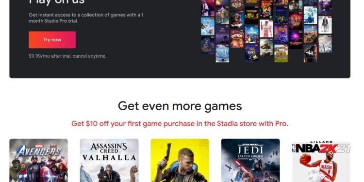 Şimdi Google Stadia Üzerinde 30 Dakika Ücretsiz Oyun Oynayabilirsiniz