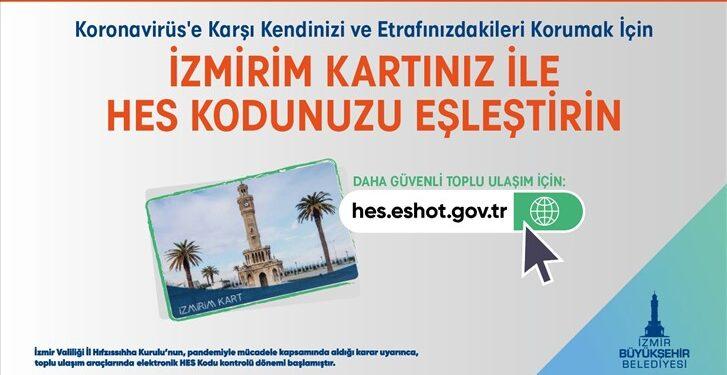 İzmirim Kart HES Kodu Eşleştirmesinde %45 Son Haftaya Kaldı