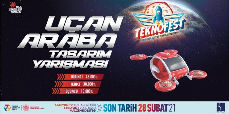 Milli Uçan Arabaya İmza Atmak İsteyenler TEKNOFEST’te Yarışmaya