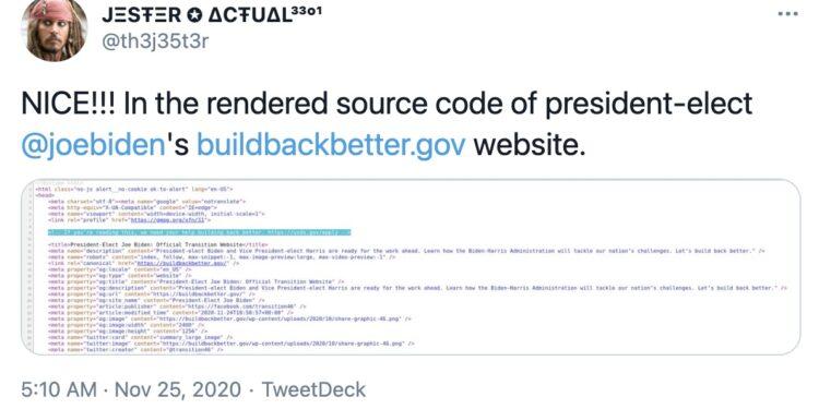 Biden Ekibine Katacağı Teknoloji Uzmanlarını Gizli Kaynak Kodu ile Seçiyor