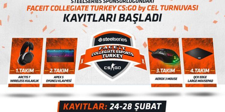 SteelSeries Sponsorluğundaki Faceit Collegiate Turkey CS:GO by CEL Turnuvası Kayıtları Başladı