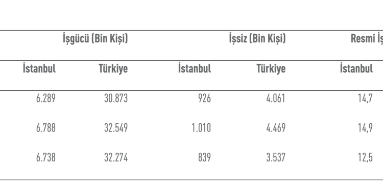 İstanbul’da, İşsizlik Oranında En Yüksek Artış, 20-24 Yaş Grubunda: Yüzde 30.8