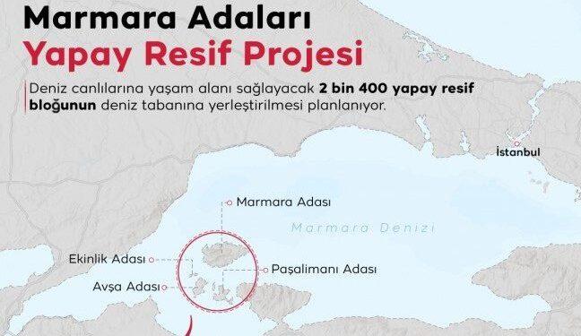 Marmara Adaları Yapay Resif Projesi 2. Faz Çalışmaları Başladı