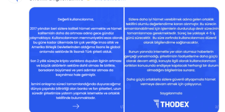 Yerli Kripto Borsa Thodex Kapandı, Kullanıcıları Endişeli