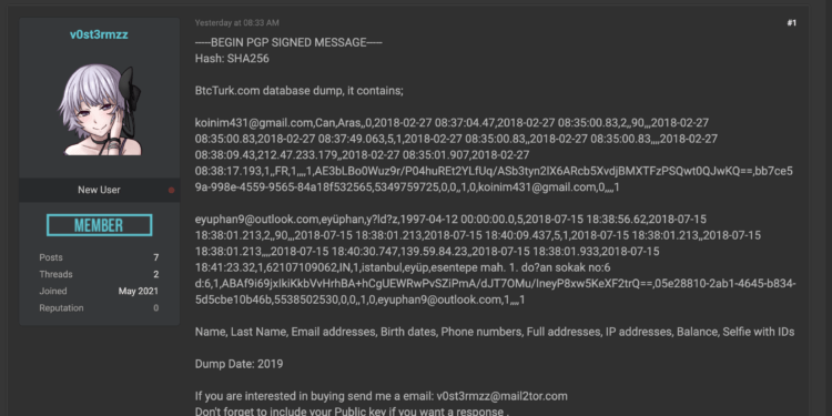 BTCTurk Müşteri Veri Tabanı mı Sızdı?