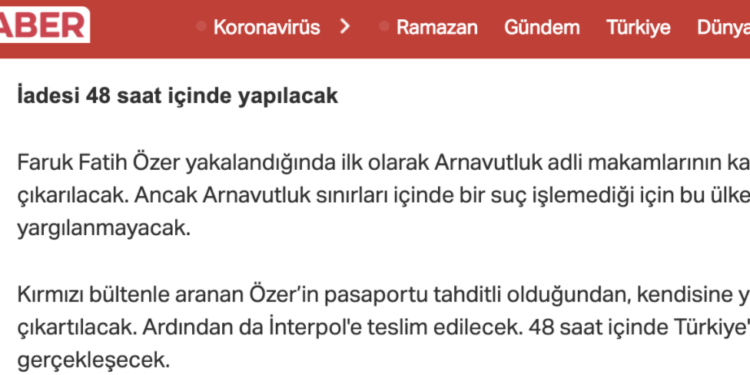TRT, Thodex’in Kurucusunun İade Haberini Önce Koydu, Sonra Kaldırdı