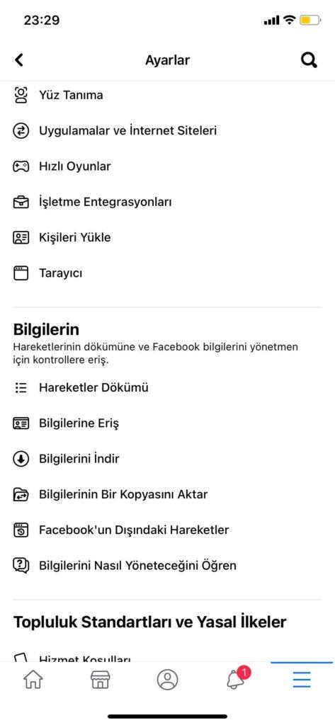Bilgilerin Bölümü