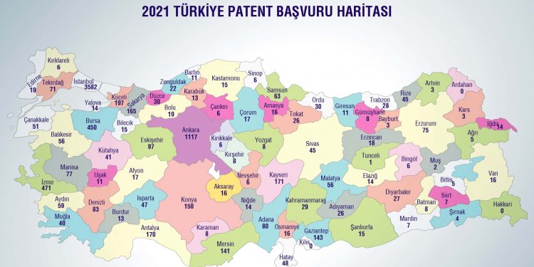 Türkiye’nin 2021 Yılı Marka ve Patent Başvuru Haritası Yayınladı