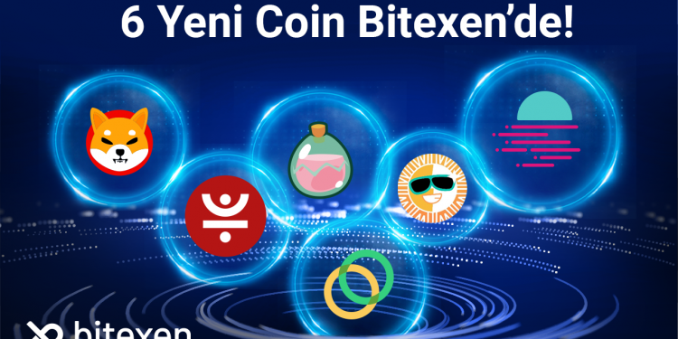 SHIB, SUN, CELO, JST, SLP ve GLMR Bitexen’de Listelendi