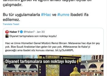 Diyanet Metaverse’den İbadet Olmaz Dedi