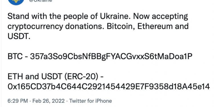 Ukrayna’ya Milyonlarca $’lık Bitcoin Bağışlandı