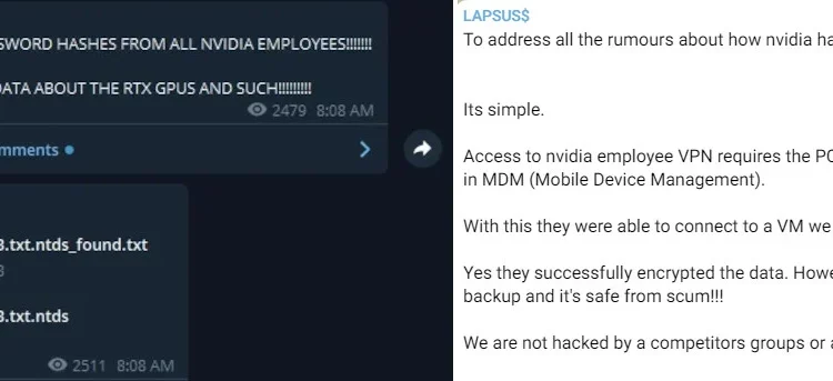 Hacker’lar Verileri Sızdırmamak için NVIDIA’nın Maddencilik Limitini Kaldırmasını İstedi