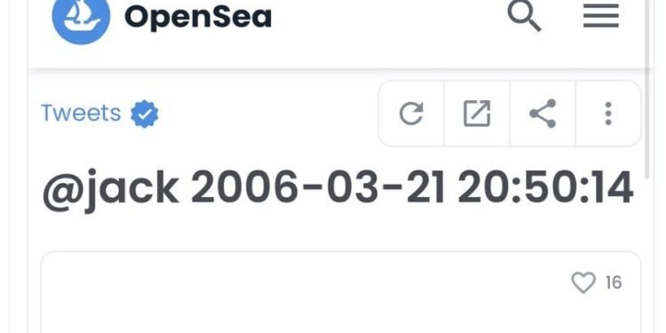 Jack Dorsey’in İlk Tweetinin NFT’si 48 Milyona Satışa Çıkıp Sadece 280 $ Teklif Aldı