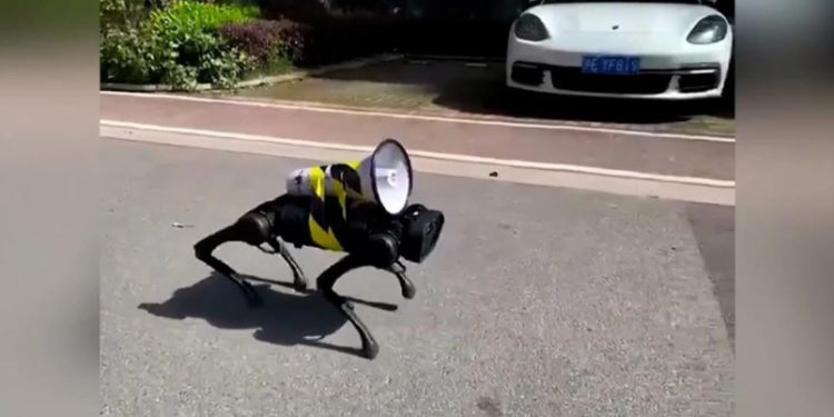 Shanghai Sokaklarında Robot Köpekler, Kovid-19 ile Mücadele Ediyor