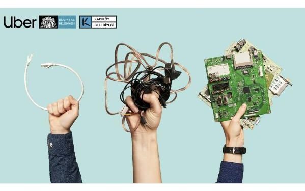 Uber, Beşiktaş Belediyesi ve Kadıköy Belediyesi İş Birliği ile Elektronik Atıkları Ücretsiz Topluyor