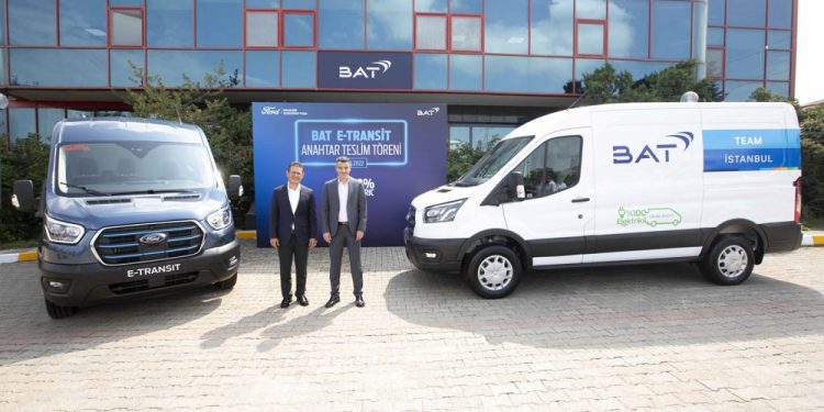 BAT, Türkiye Filosunda İlk Tam Elektrikli Ticari Araç Ford E-Transit’i Kullanmaya Başladı