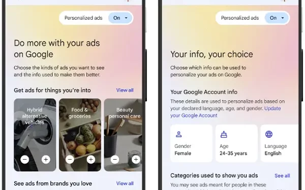 Google, Kullanıcıların Görecekleri Reklamları Yönetecekleri ’Reklam Merkezim’i Açtı