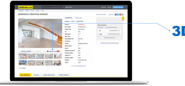 sahibinden.com Ar-Ge Ekibi Sadece Cep Telefonu Kullanılarak Sanal Tur Oluşturmayı Sağlayan Bir Teknoloji Geliştirdi
