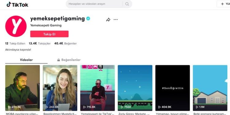 Yemeksepeti’nden Oyun Severlere Özel TikTok Hesabı: @YemeksepetiGaming