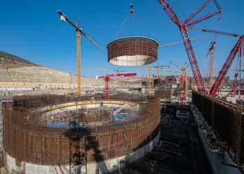 Akkuyu NGS’nin 3’üncü Güç Ünitesi’nde İç Koruma Kabuğunun (İKK) Montajının Bir Aşaması Daha Tamamlandı