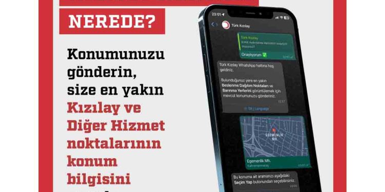 Kızılay’dan “Deprem Bölgesinde En Yakın Kızılay Hizmet Noktası Nerede” Uygulaması