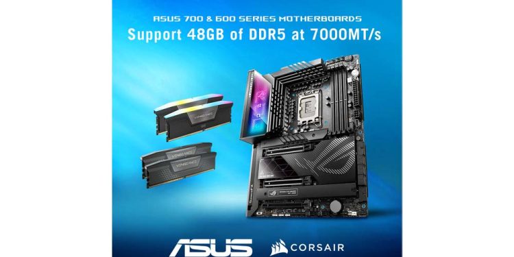 ASUS Intel 700 Ve 600 Serisi Anakartlar 48 GB DDR5-7000 Modüllerini Destekliyor