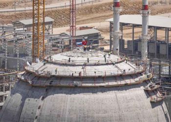 Akkuyu NGS’nin 1’inci Güç Ünitesi’nde İç Koruma Kabuğunun Kubbesine Beton Dökme İşlemi Tamamlandı