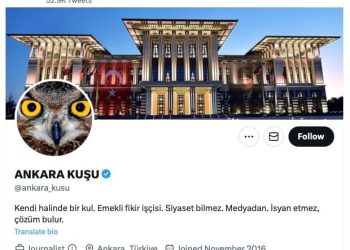 ‘Ankara Kuşu’ İsimli Twitter Hesabının Sahibi Gözaltına Alındı