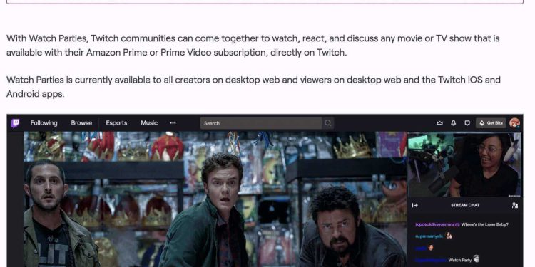 Twitch, “Prime Video İzleme Partisi” Özelliğini Nisan’da Kapatıyor